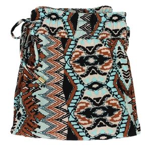 INC Womens Blue Brown Snake Tribal Pants Soft Straight Legged Elastic Size Small